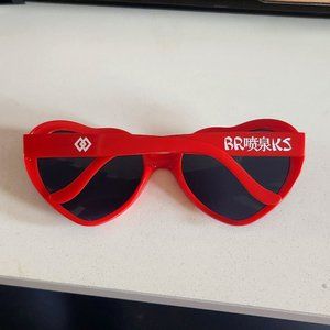 Brooks Nielsen Red Plastic Hearts Sunglasses The Wiltern Concert Exclusive